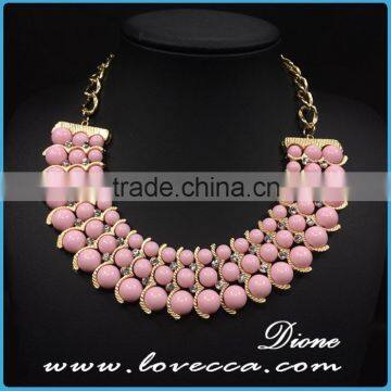 New Fashion Rhinestone Exaggerate White Tassel Bead Necklace Chain photo-3