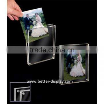 clear acrylic 8x10 double sided glass photo frame