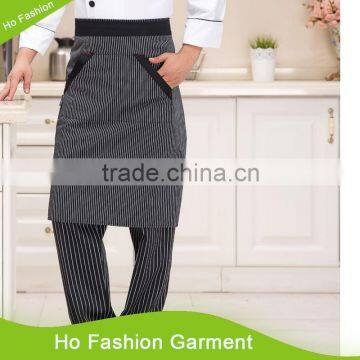 Wholesale durable fashion pattern professional white cotton waist apron factory