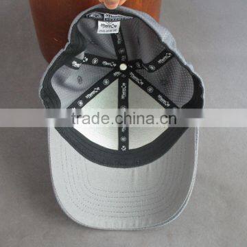 High Quality Custom Gray Stretch Cap With Print Decoration photo-5