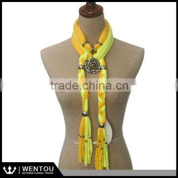 Hot selling very beautiful jersey jewelry scarf butterfly scarf