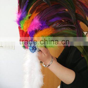 Rainbow Indian Feather Headdress