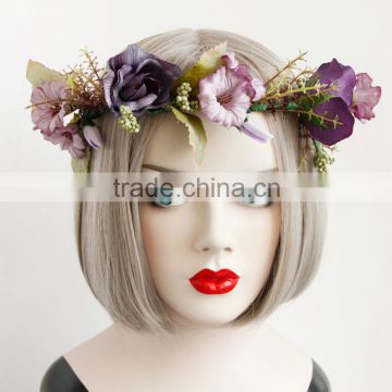 MYLOVE purple morning glory garland beach headwear