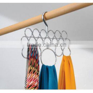 Axis Scarf Hanger, No Snag Storage for Scarves, Ties, Belts, Shawls, Pashminas, Accessories - 18 Loops, Chrome photo-2