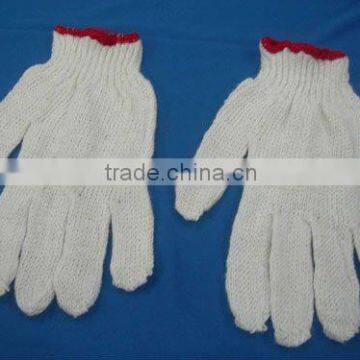 white coated gloves