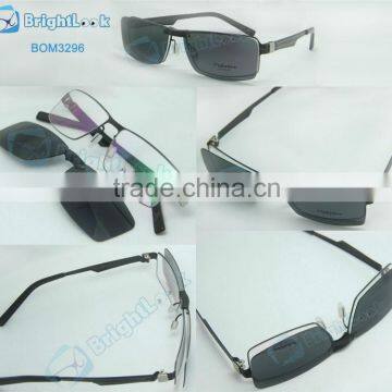 High quality optical frame clip on sunglasses ,foldable polarized clip on sunglasses