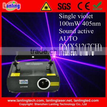 LV100B Single violet 100mW 405nm stage laser light