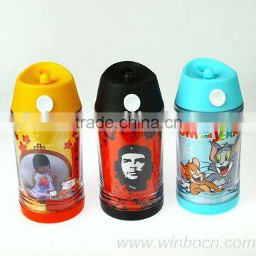 Plastic new cartoon outdoor double-wall Cup/Mug DIY