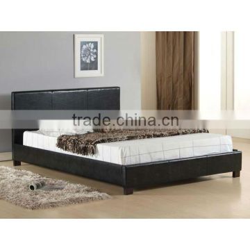 Double pu leather bed