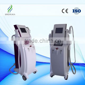 zhengjia medical Multifunctions 3 in 1 RF+E-light+ND YAG Laser machine for skin lift&tattoo remover