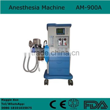 CE ISO marked 10.4 inch color TFT screen Trolley Anesthesia Machine apparatus with Evaporator Oxygen, nitrous oxide option 900A