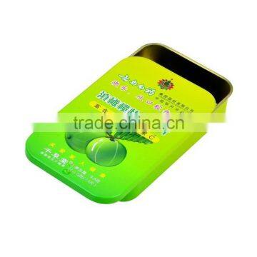 custom design slide rectangular tin box soap metal tin box