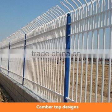 Customize kinds powder coated zinc steel guardrail fence & security gate / zinc steel wrought iron picket decorative fence