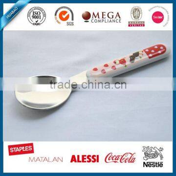 Food grade custom printed handle kids spoon and fork dinner set for gifts