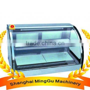 Minggu new curved glass food warming showcase(ISO9001/Manufaturer)