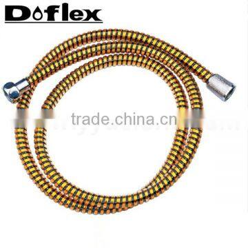 brright yellow concave-convex pvc shower hose