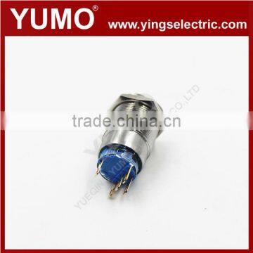 ABS19S-P11-E 19mm Ring LED Lamp Green Metal Push Button photo-3