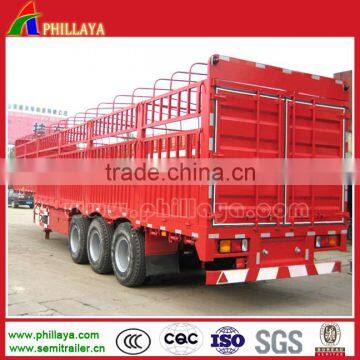 30 - 60ton Cheap Utility Cargo Trailer Fence Grain Truck Animals Transport Gooseneck Farm Box Trailer photo-5