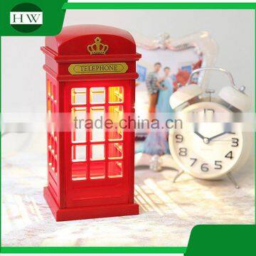 Plastic Antique Telephone Booth Eye Protection Battery Operated Usb Rechargeable Led Study Reading Desk Table Touch Night Light photo-4
