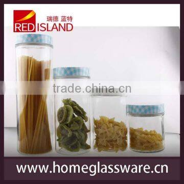 hot selling different size glass storage glass jar with metal lid