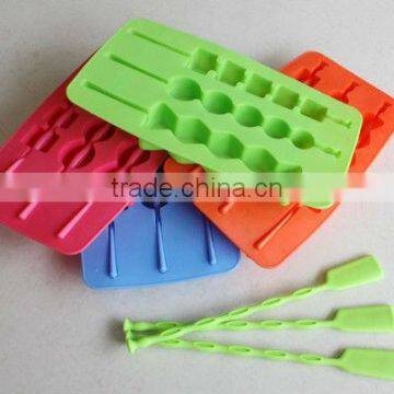 Silicon Ice Cream Mold with Plastic Stick