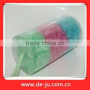 PVC Bucket PE Mesh Bath Sponge Flowers