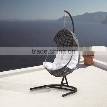 Wicker garden egg shaped hanging balcony bamboo swing chair