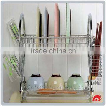 2 Tiers Cup Drying Holder Organizer Drainer Dryer Tray Cutlery Dishes Rack photo-5
