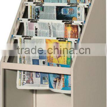 Modern public office bookshelf,Fashionable Newspaper and Magazine Shelf