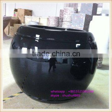 SAST-90045 black fiberglass flower pot molds home vases