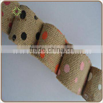 Hot Sale Color Dot Jute Ribbon/natural Jute Ribbon/The Jute Ribbon of Environmental Protection photo-6