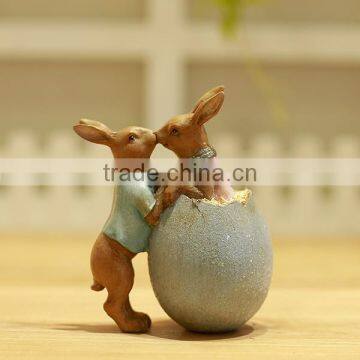 Resin Kissing Rabbit Figurines Wedding Favors and Gifts for Guest photo-2