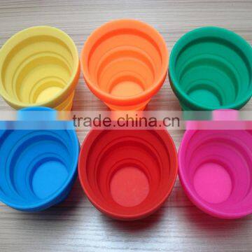Silicone Folding Cup Telescopic Collapsible With Lid Outdoor Travel Camping photo-5