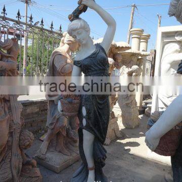 European Style Marble Garden Lady With Lamp Sculpture photo-5
