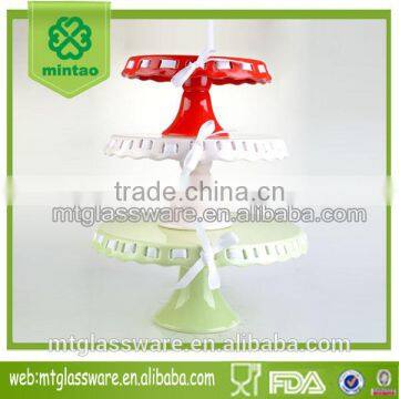 3 Tier Decorative High Quality Wedding Ceramic Cake Stand for Party