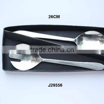 Hammered and Mirror Polished Salad Set Made in Steel photo-1