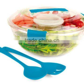 Transparent Plastic Salad Bowl With Lid photo-2