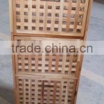 2017 New Design High Quality Wholesale Walnut Wood Laundry Basket photo-2