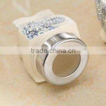 Ceramic Canister Set Stainless Metal Stand photo-5