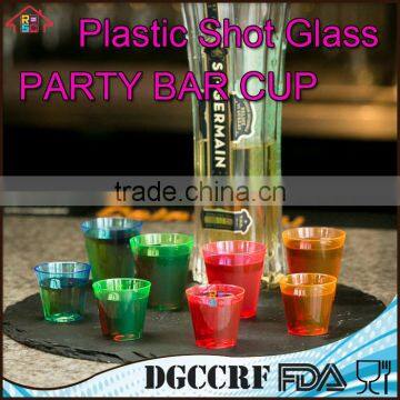 NBRSC Hard Plastic Shot Glasses Cup, 2oz. Shooter Tumblers Party Cups in Neon Colors photo-5