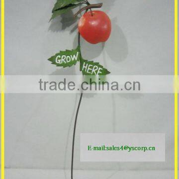 YS2015A218 Spring Fruit Series Peach Apple Pearl Watermelon Orange Wrought Iron Garden Stake photo-2