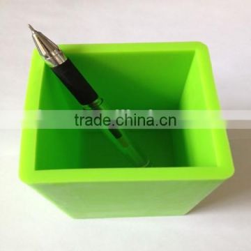 Office Stationery Holder, Square Shape Silicone Pen Holder