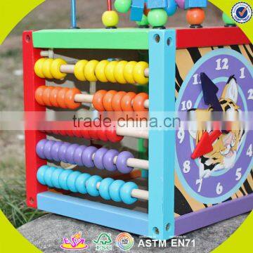 2017 Wholesale Multi-function Toddlers Wooden Bead Activity Table New Design Funny Kids Wooden Bead Activity Table W11B137 photo-6
