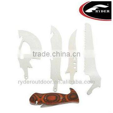 USA best selling wood hunting knife with 2 blade saw axe in outdoor