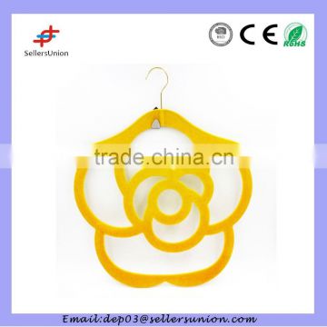 flower design flocking clothes hanger