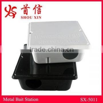 Galvanized Steel Tamper-Resistant Rodent Bait Station with Black Powder Coat SX-5011