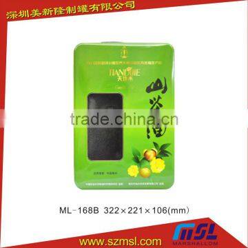 Olive Oil Gift Set Packing Tin with PVC Display Window/Handle