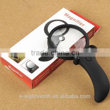 New HAND HELD MAGNIFIER GLASS w/ LED LIGHT UV LAMP 2.5x 4.5x 25x 55x MAGNIFICATION photo-2