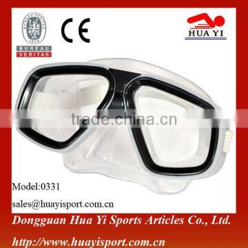 Changeabele strap double transaprent lens diving mask