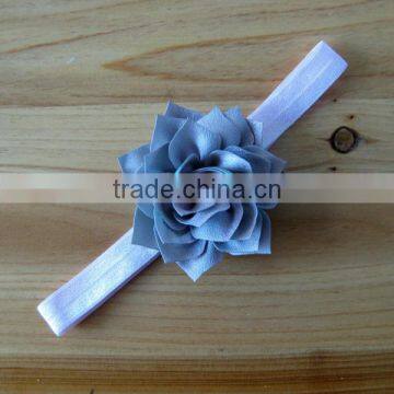 Korean Girl Flower Headbands With Satin Ribbons photo-3